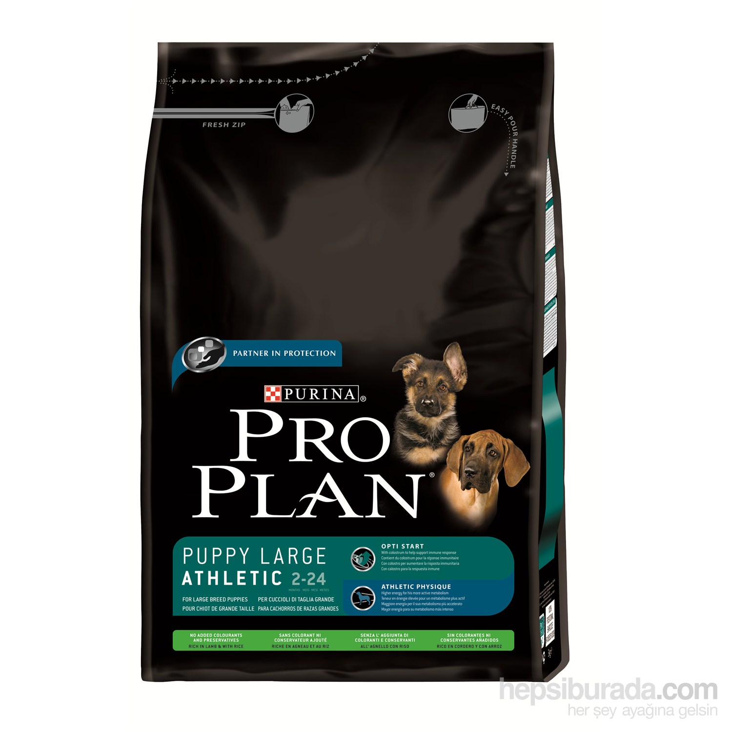 Pro Plan Büyük Irk Yavru Köpekler İçin Kuzulu ve Pirinçli Köpek Maması 14kg (Puppy Large Athletic La