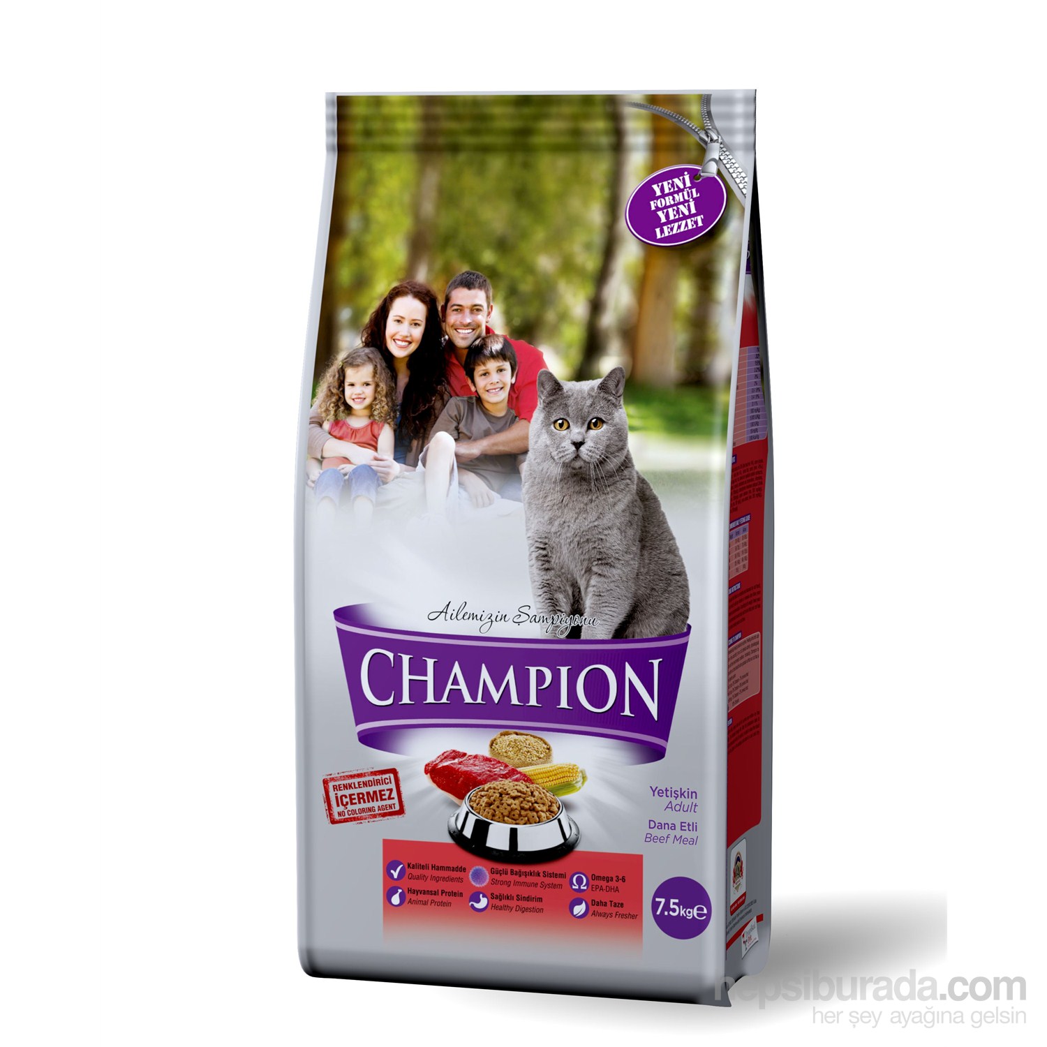 Champion Dana Etli Yetişkin Kedi Maması 7,5 Kg fd