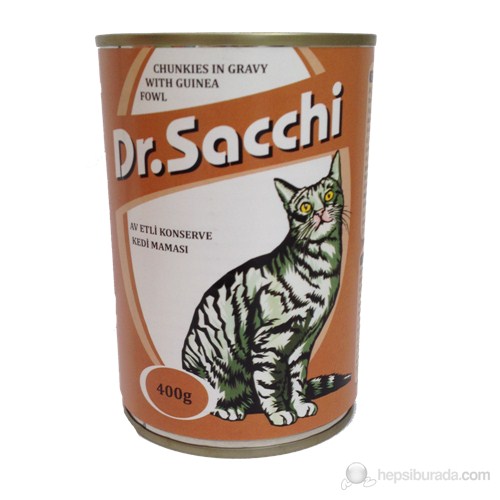 Dr.Sacchi Kedi Konserve Av Etli 400 gr gk kb