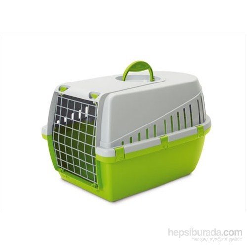 Savic Trotter 1 Kedi Köpek Taşıma Kabı Açık Gri/Limon Yeşili