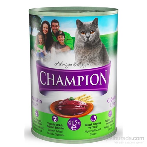 Champion Ciğerli Yaş Kedi Maması 415 gr