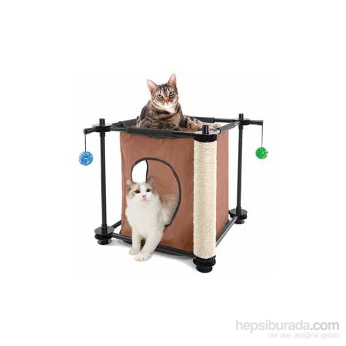 Sport Pet Designs Kitty Citty Hide Away Kedi Platformlu Tırmalama Tahtalı Kedi Oyuncağı 45 Cm X 45 Cm X 44 Cm