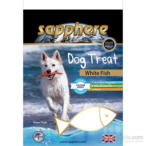 Sapphere White Fish Doğal Kurutulmuş Beyaz Balıklı Köpek Ödülü 75Gr