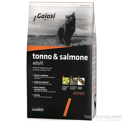 Golosı Cat Tonno & Salmone Somon Balıklı, Ton Balıklı Ve Pirinçli Yetişkin Kedi Maması 400 Gr
