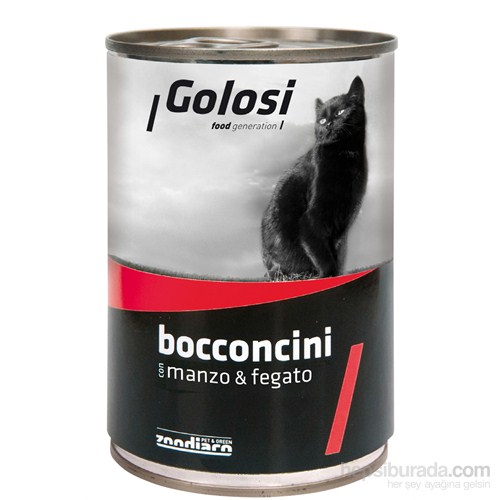 Golosi Chunks / Bocconcini Cat Sığır Etli ve Ciğerli Kedi Konservesi 400 Gr