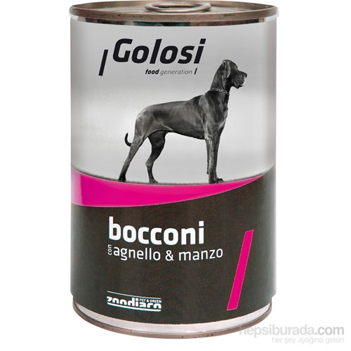 Golosi Chunks / Bocconi Dog Kuzu ve Sığır Etli Köpek Konservesi 400 Gr