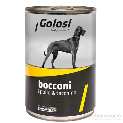 Golosi Chunks / Bocconi Dog Tavuk ve Hindi Etli Köpek Konservesi 400 Gr