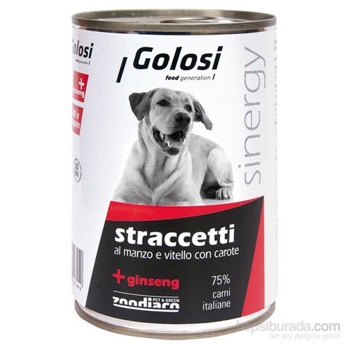 Golosi Slices in Sauce / Stracetti Dog Sığır Etli ve Havuçlu Köpek Konservesi 400 Gr