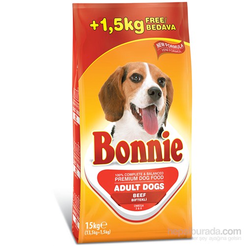 Bonnie Dog Beef Biftekli Yetişkin Köpek Maması 15 Kg