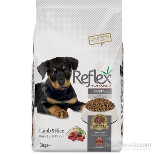 Reflex Puppy Lamp&Rice Kuzu Etli & Pirinçli Yavru Köpek Maması 3 Kg