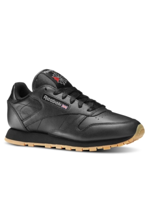 Reebok 49804 Cl Lthr Black/Gum Erkek Spor Ayakkabısı