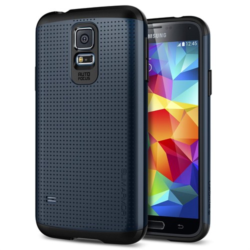 Spigen Sgp Samsung Galaxy S5 Slim Armor Kılıf - Metal Slate