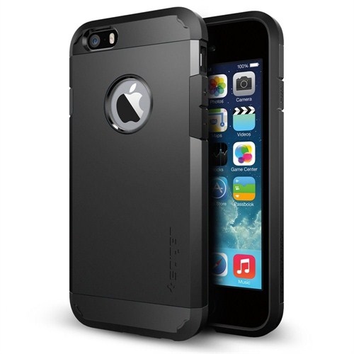 Spigen Sgp iPhone 6 (4.7") Tough Armor Series Smooth Black (SF coated) Kılıf - SGP10968 Spigen Sgp iPhone 6 (4.7") Tough Armor Series Smooth Black (SF coated) Kılıf - SGP10968