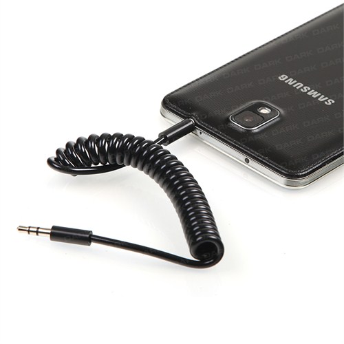 Dark 1Metre Spiralli 3.5mm Stereo iPhone Tipi Ses Bağlantı Kablosu (DK-CB-AUL100CP)