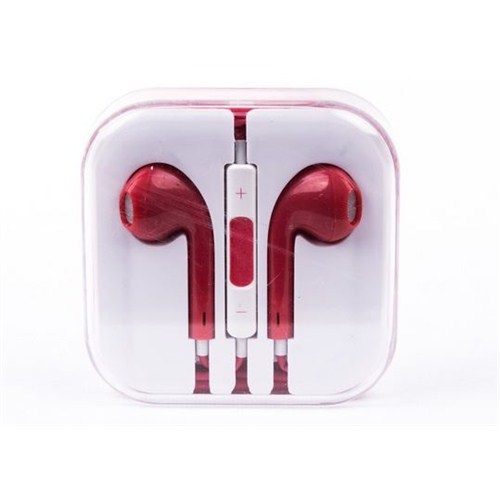 Cepium Apple iPhone 6 Plus/6/5/5s/5c/4/4s/3gs/3g Kulak İçi Kulaklık Kırmızı - TR- 48191