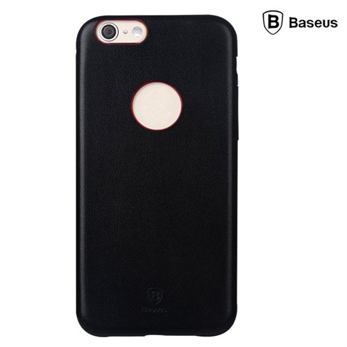 Baseus Thin Case (1mm)  iPhone 6 Plus Arka Kapak - Siyah (Suni Deri)