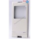Case 4U Alcatel Idol 3 5.5" Pencereli Kapaklı Kılıf Beyaz