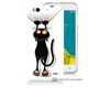 Teknomeg Vodafone Smart 6 Kılıf Kapak Kara Kedi Baskılı Silikon