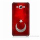 Teknomeg Samsung Galaxy E5 Türkiye Bayrağı Baskılı Silikon Kılıf