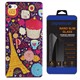 Cepsesuar Apple İphone 5 - 5S Kılıf Silikon Desenli Paris Çiçek + Kırılmaz Cam