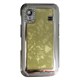 Coverzone Samsung Galaxy Ace S5830 Kılıf Taşlı Arka Kapak Gümüş