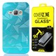 Coverzone Samsung Galaxy J2 Kılıf Metalize Arka Kapak Mavi + Kırılmaz Cam
