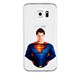 Remeto Samsung Galaxy E7 Transparan Silikon Resimli Superman