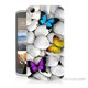Teknomeg Htc Desire 828 Kelebekler Baskılı Silikon Kapak Kılıf