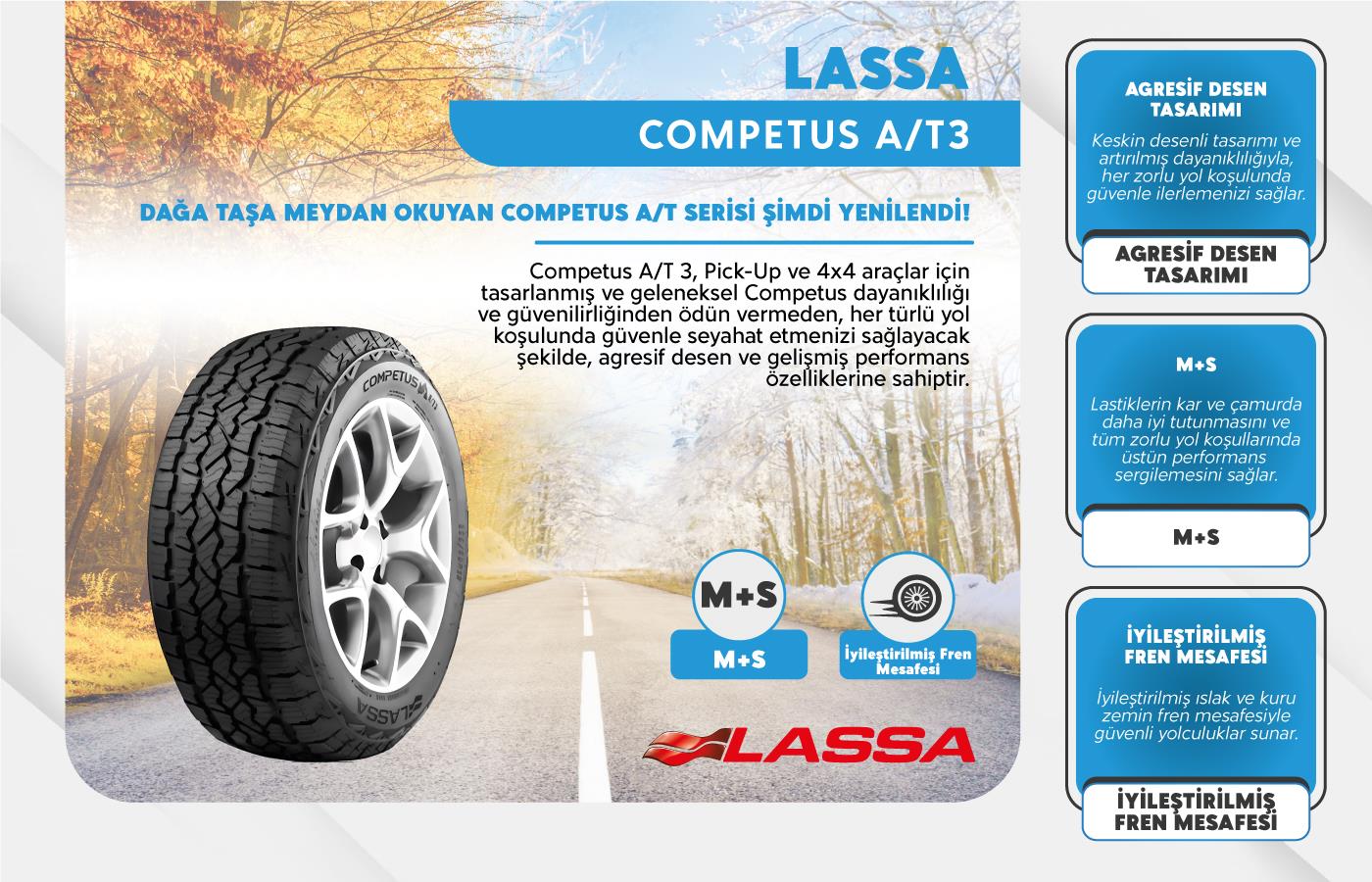 Lassa 235 70 R16 106T Competus A T 3 Oto Yaz Lastiği Üretim Fiyatı