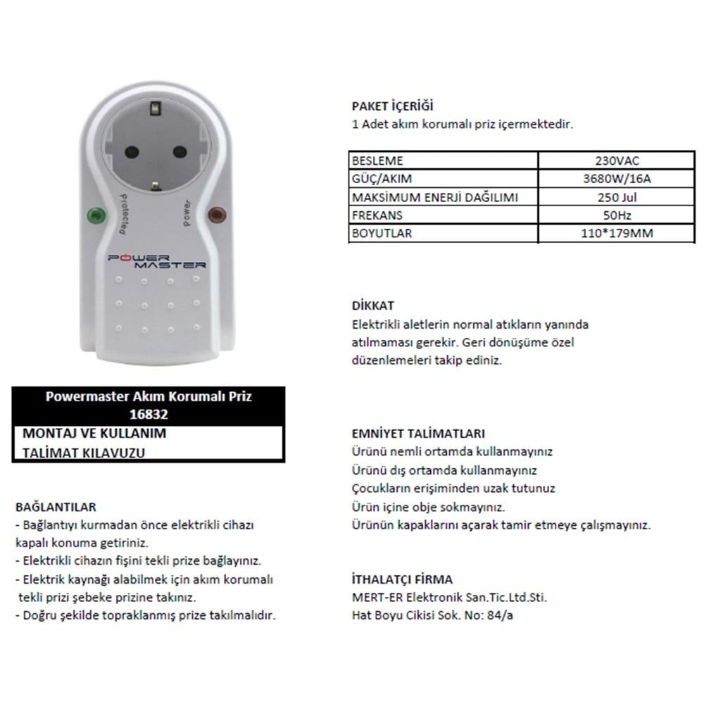 Epilons Amper Watt Tekli Ak M Korumal Priz Fiyat