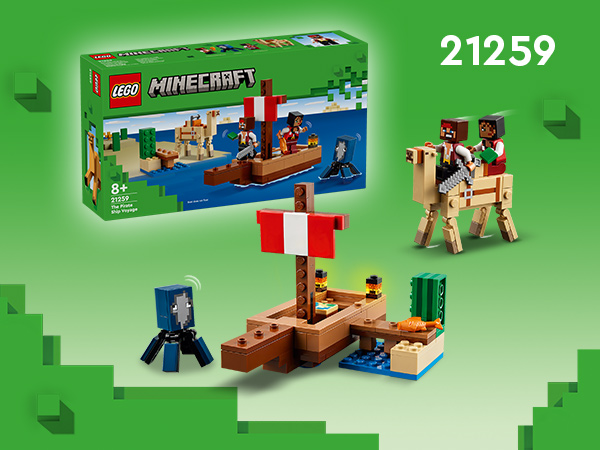 LEGO<sup>®</sup> Minecraft<sup>®</sup> Korsan Gemisi Yolculuğu