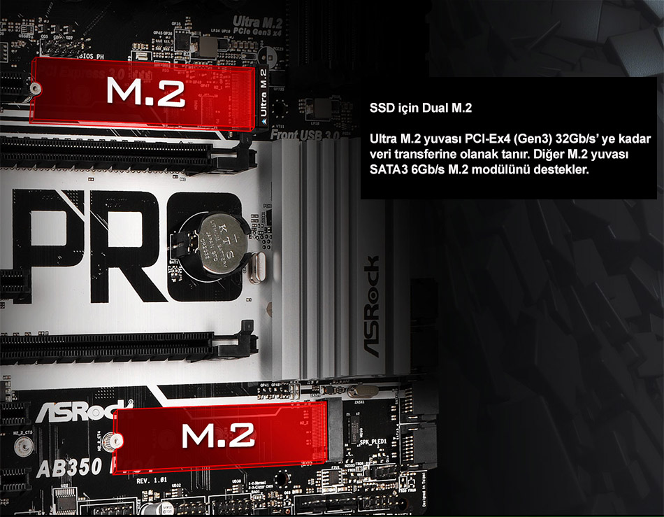 ASRock AB350 PRO4 2x PCIe x16 3200+MHz(OC)(Ryzen) DDR4 Fiyatı