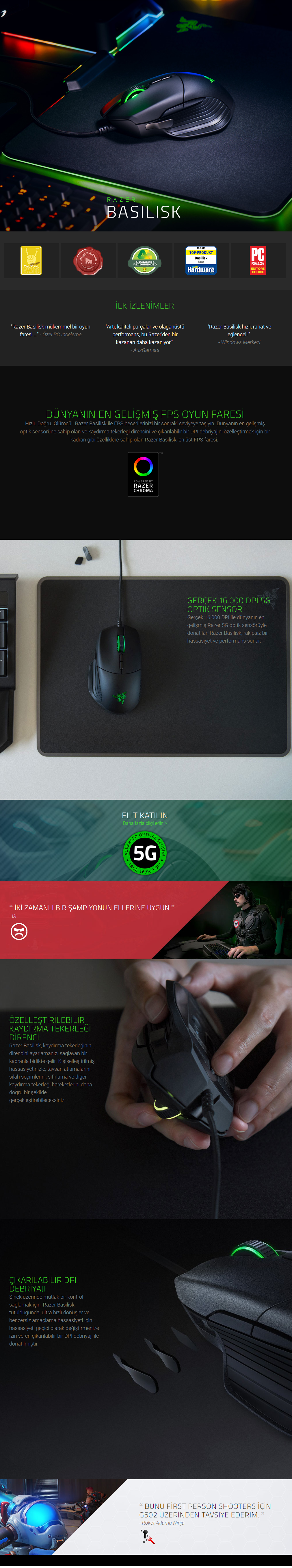Razer Basilisk Ergonomic FPS Oyuncu Mouse Fiyatı Logitech G602 Kablosuz Oyuncu Mouse 910