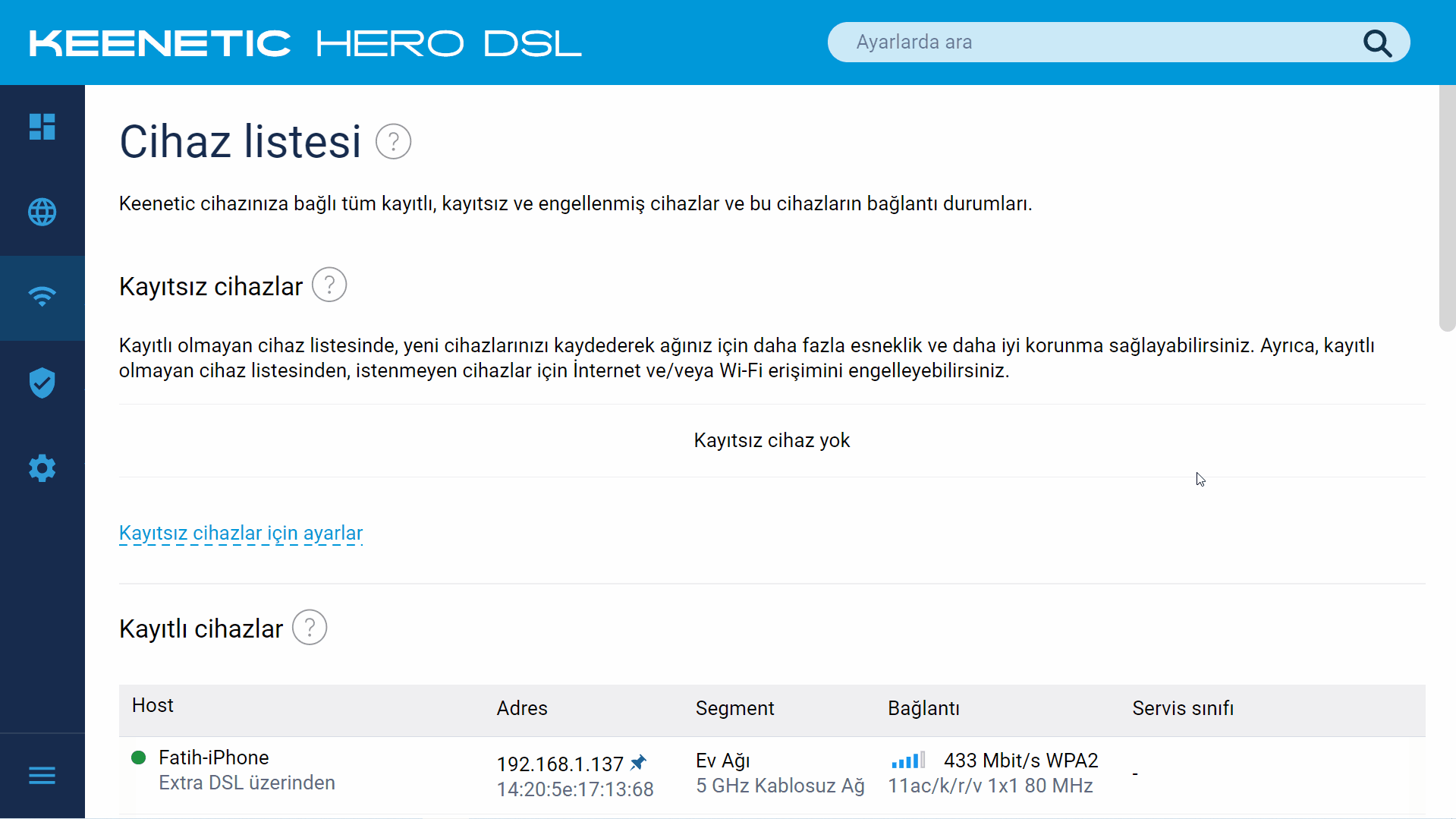 Keenetic Hero DSL Trafik Sınıflandırma 