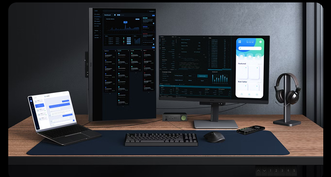 BenQ RD320U 90W USB Type-C daisy chain bağlantısı