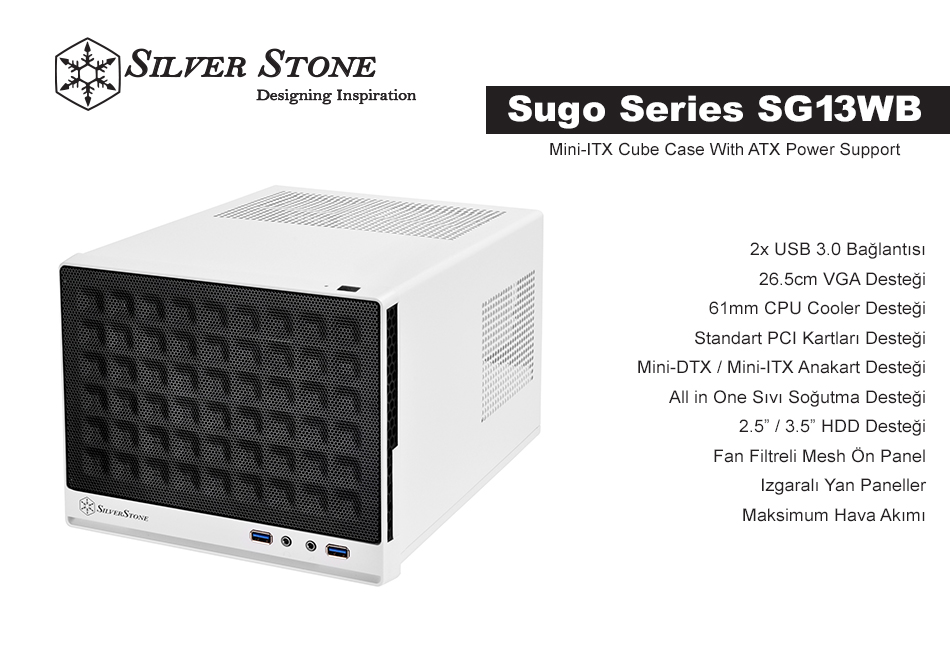 特別価格SilverStone Technology Mini-ITXコンピューターケースホワイトカラーSST-SG05W-Lite並行輸入