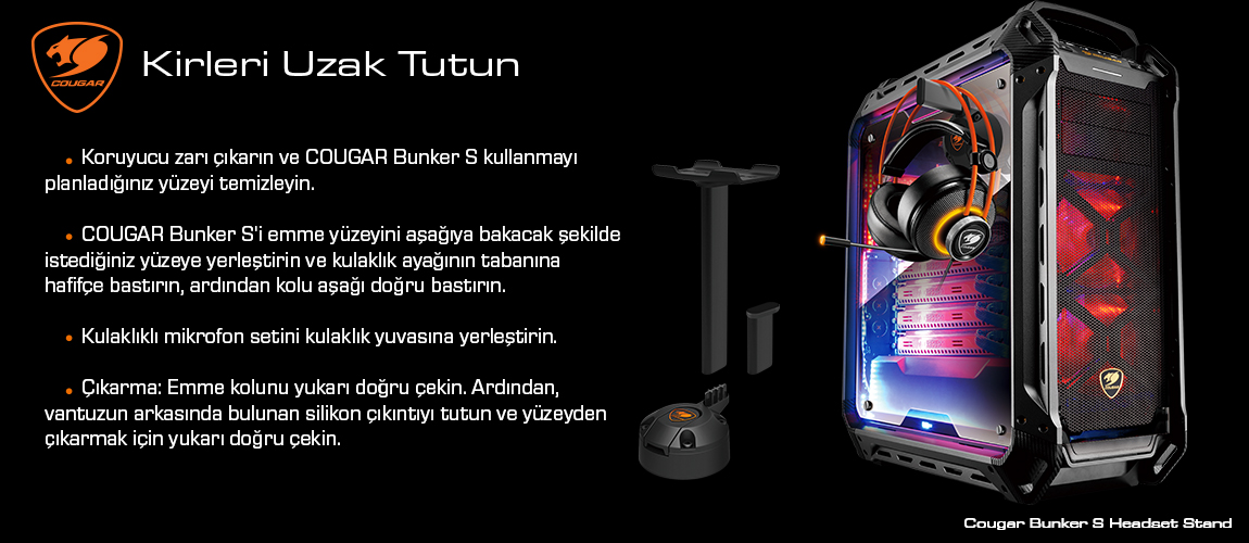 Cougar Bunker S Kulaklık Standı Cougar Bunker S Kulaklık Standı