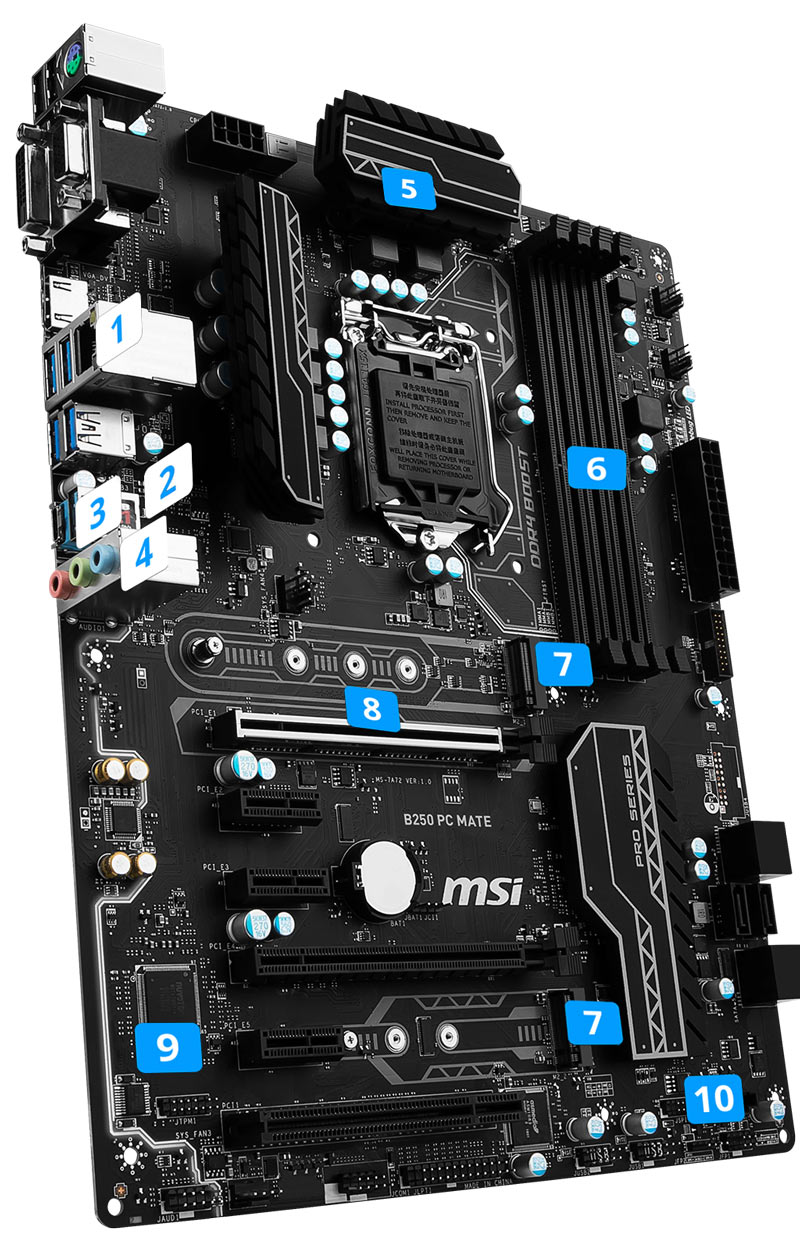 MSI B250 PC MATE overview