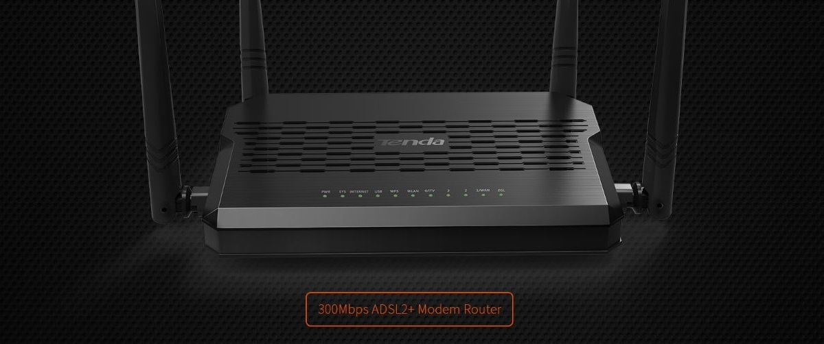 Tenda D305 – Modem Routeur sans fil Wireless N300 ADSL 2 Twins