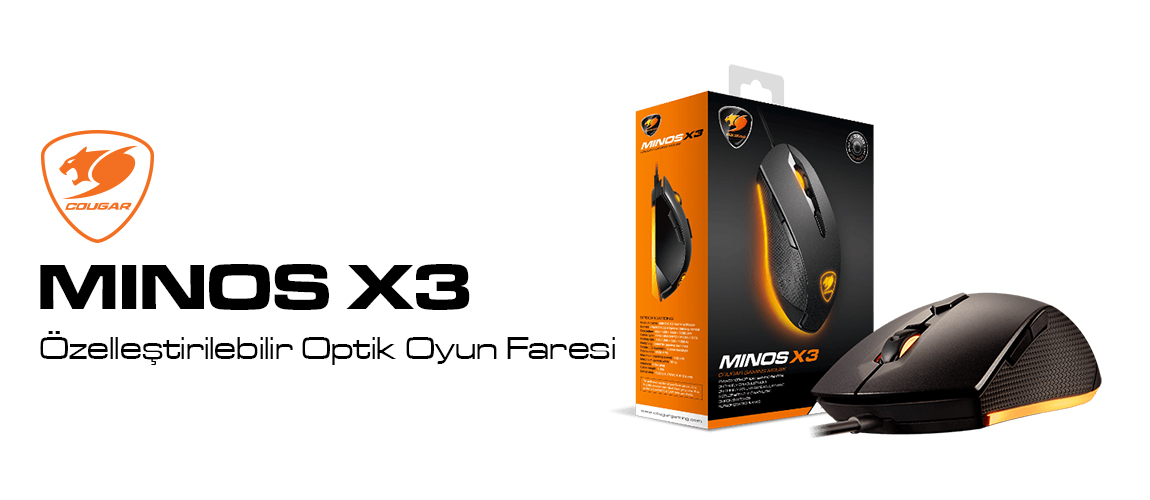 MINOS X3 Özelleştirilebilir Optik Oyun Faresi