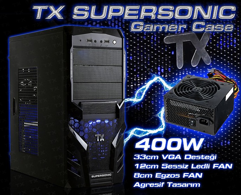 TX Super Sonic 400W Mid Tower ATX Kasa (TXCHSUPER400) Fiyatı