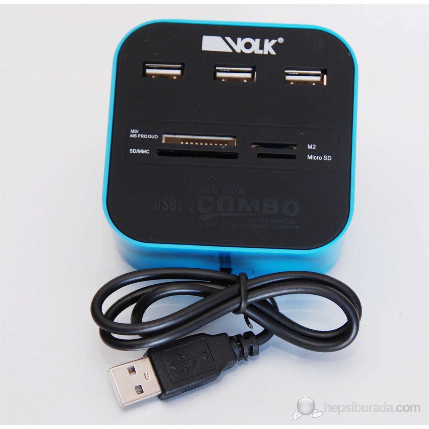 Volk CB26 USB Combo 3 Port Hub, SD, Micro SD, M2, MS Kart Okuyucu