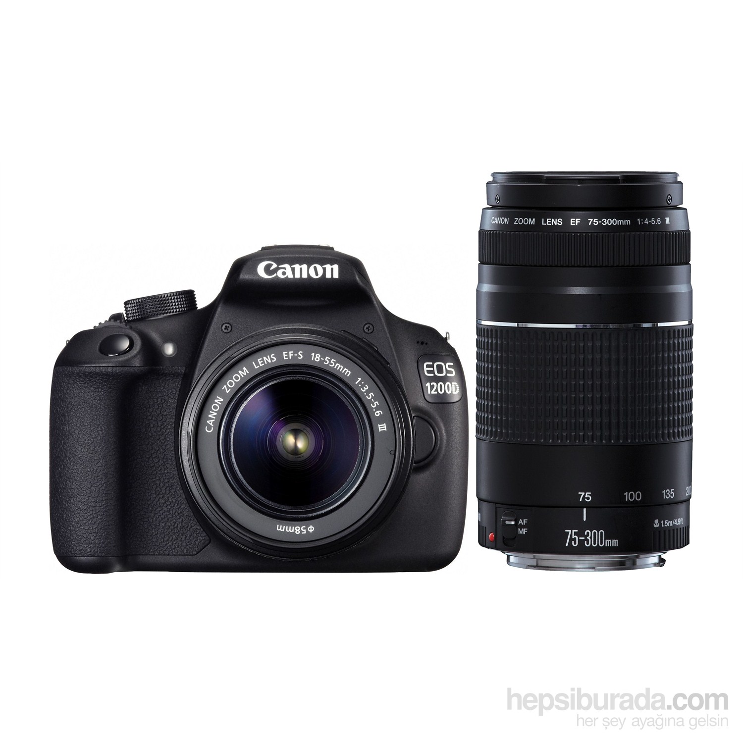 Canon EOS 1200D 18-55+75-300mm SLR Dijital Fotoğraf Makinesi