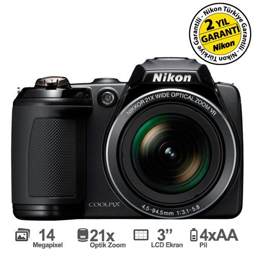Nikon Coolpix L310 14 MP 21X Optik Zoom 3" LCD Ekran Dijital Fiyatı