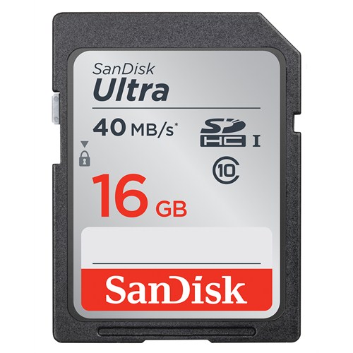 Sandisk Ultra SDHC 16GB 40MB/s Class 10 UHS-I Hafıza Kartı SDSDUN-016G-G46
