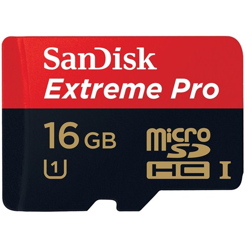 Sandisk microSDHC 16GB Extreme Pro 95MB/s Class 10 UHS-I Hafıza Kartı SDSDQXP-016G-X46