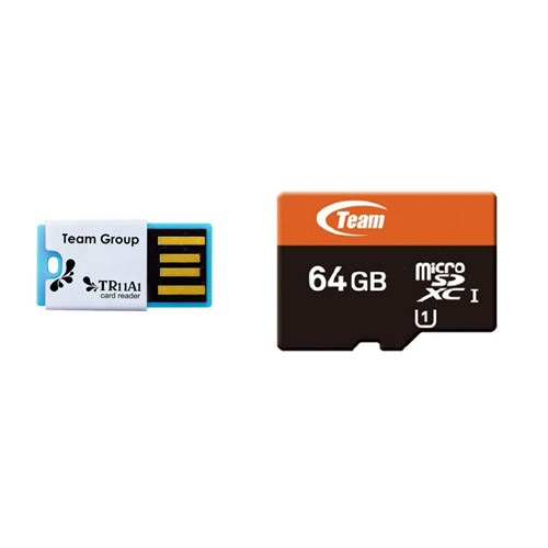 Team 64GB Class 10 Micro SDXC UHS-1 40 MB/s Hafıza Kartı+Usb Adaptör (TMMSD64GTR11)