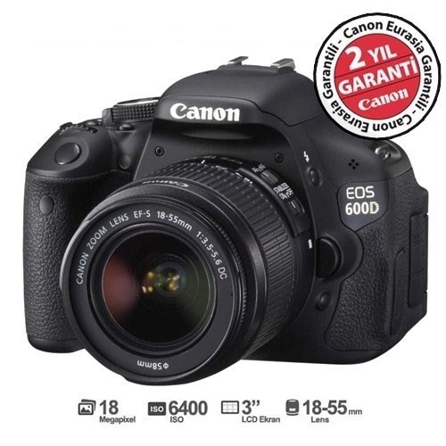 Canon Eos 600D 18-55mm SLR Dijital Fotoğraf Makinesi