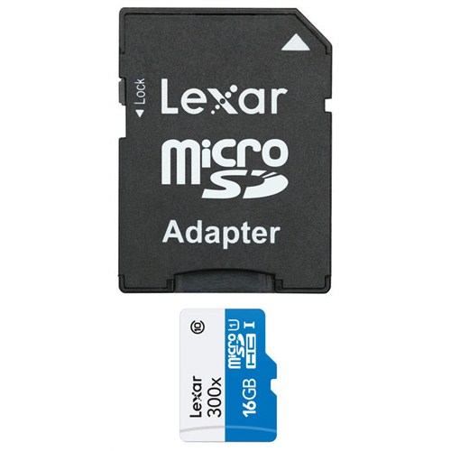 Lexar 16GB microSDHC Class 10 45mb/s Hafıza Kartı (adaptörlü) LSDMI16GBBEU300A