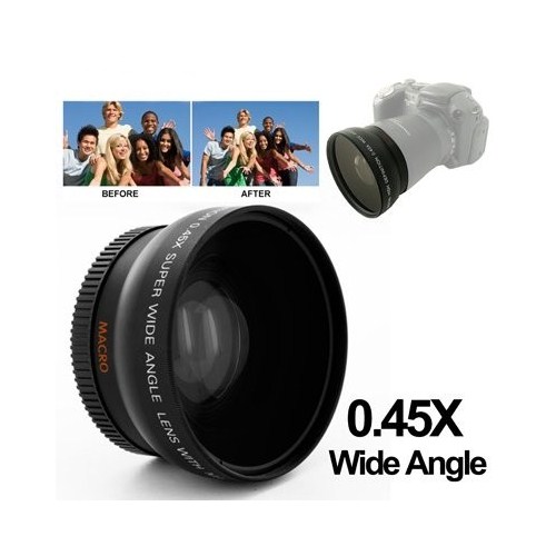 Azt 58 Mm Lensler İçin 0.45X Wide Angle Geniş Açı + Süper Macro Lens
